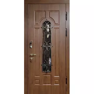 Входная парадная дверь с ковкой ручной работы